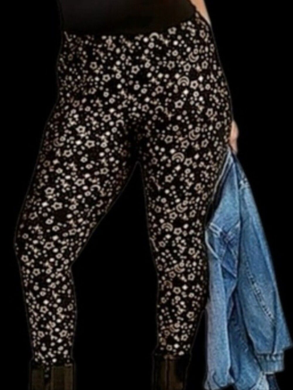 TORRID Shiny Gold Celestial Stars & Moons Premium Leggings plus size Size 3X